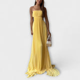 Mireille - Elegantne maxi kleit plisseeritud ja avaga