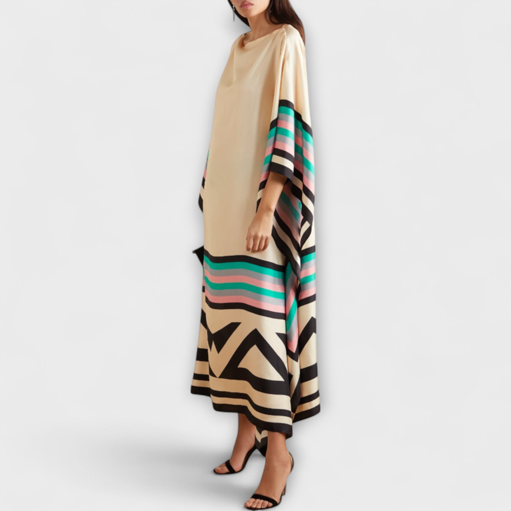 Elenora - Geomeetriline kaftan laia lõikega