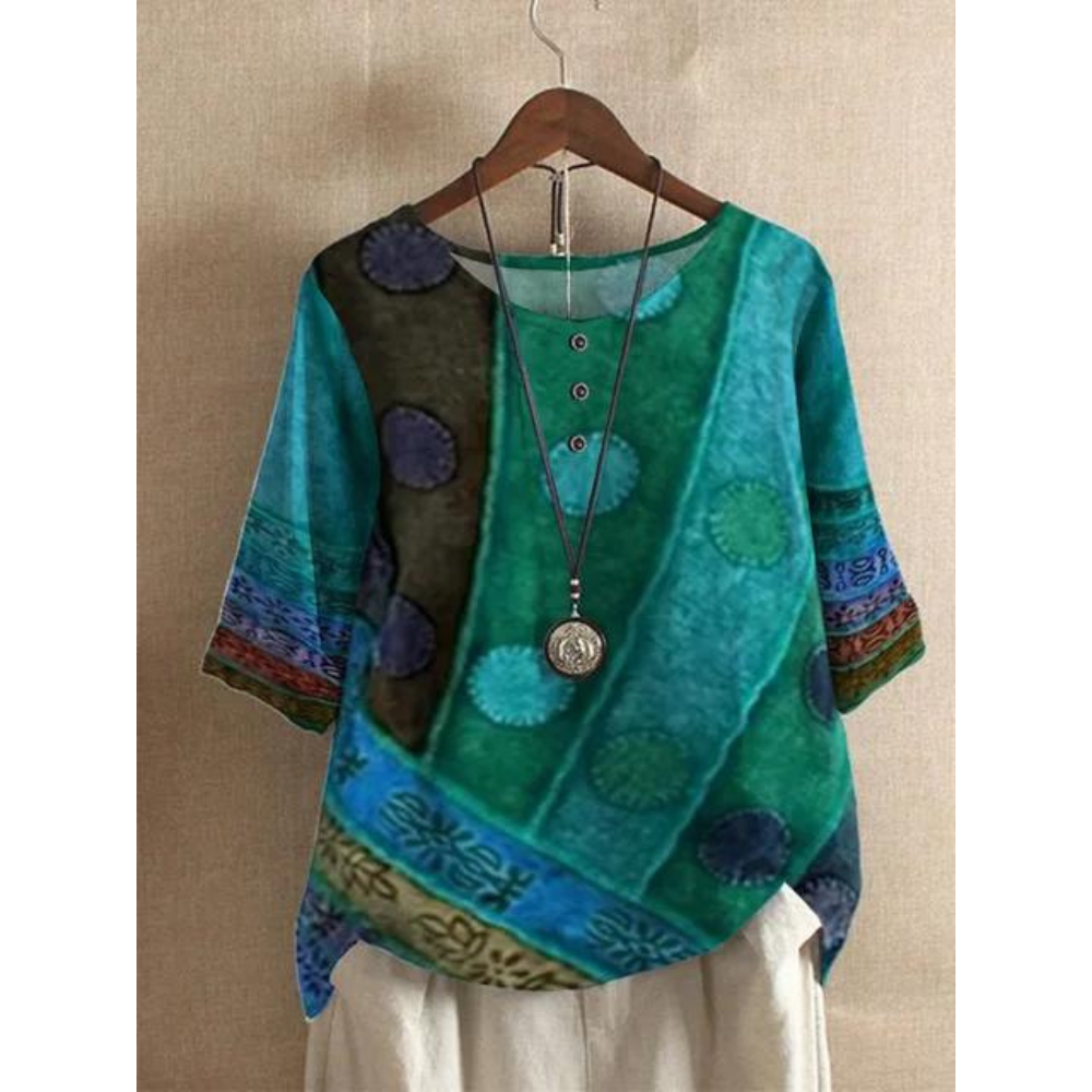 Valerie - värviline boho-top
