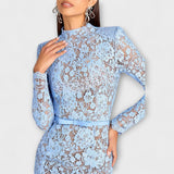 Freya - Elegantne midi kleit lillepitsiga