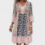 Casey - boho kleit pitsiga ja vintage viimistlusega