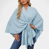 Daniela – suur, voolav poncho sõlmega