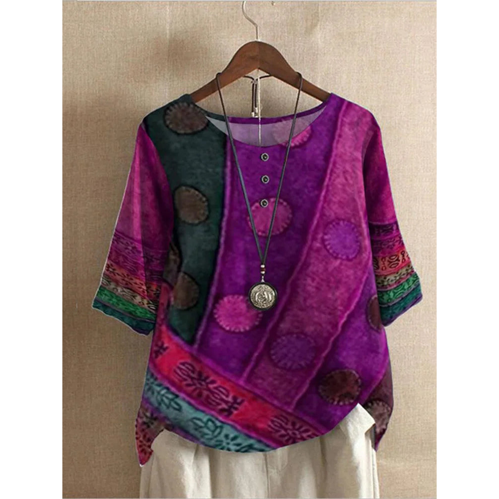 Valerie - värviline boho-top