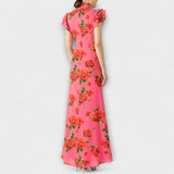 Luna - maxi kleit kitsas mustriga