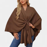 Daniela – suur, voolav poncho sõlmega