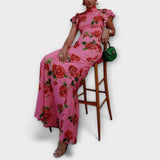 Luna - maxi kleit kitsas mustriga