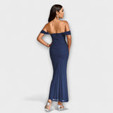 Ione - bodycon kleit väliste paeltega ja voldikutega