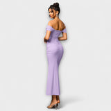 Ione - bodycon kleit väliste paeltega ja voldikutega
