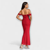Ione - bodycon kleit väliste paeltega ja voldikutega
