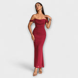 Ione - bodycon kleit väliste paeltega ja voldikutega