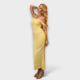 Ione - bodycon kleit väliste paeltega ja voldikutega