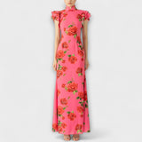 Luna - maxi kleit kitsas mustriga
