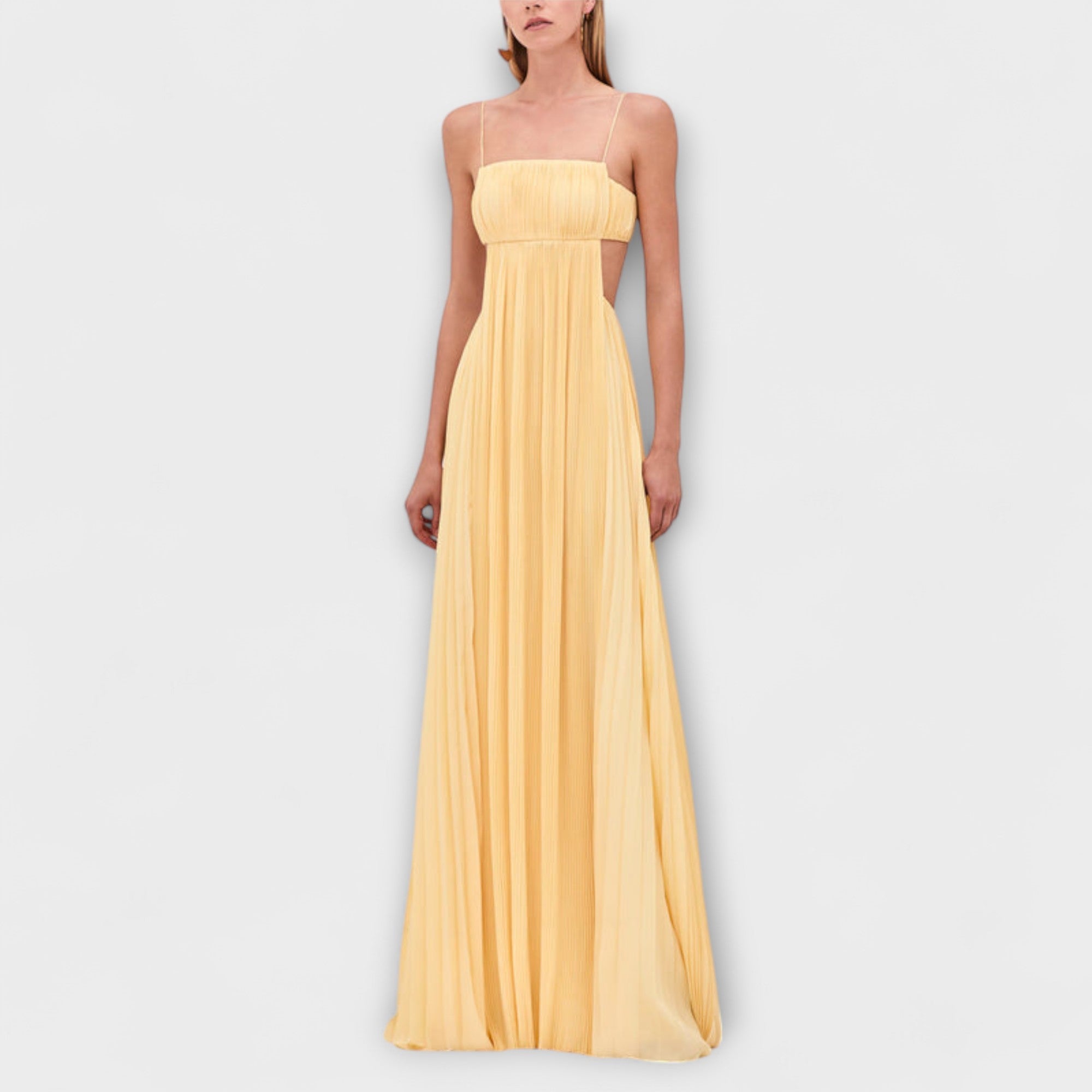 Mireille - Elegantne maxi kleit plisseeritud ja avaga