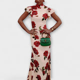 Luna - maxi kleit kitsas mustriga