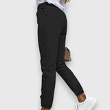 Isabel – Pantalonas largas de cintura subida