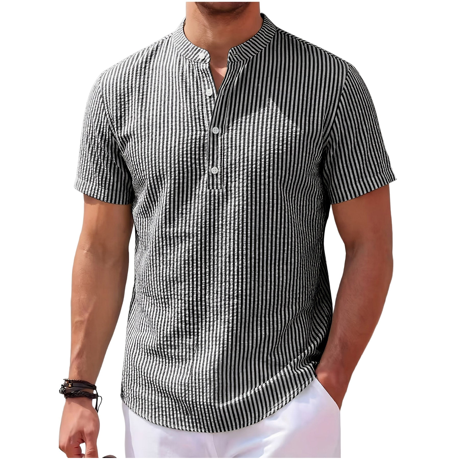Koen | Triibuline Henley särk